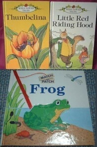 3 шт. Mini . книга с картинками / книга с картинками для маленьких красный ... родители палец .thumbelina...Frog