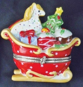  включая доставку Villeroy & Boch Рождество шарнир box керамика бардачок pota Lee кейс / Villeroy Boch шарнир кейс белый лошадь tree дисплей 