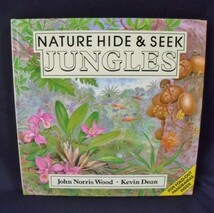 送料込 洋書 仕掛け絵本 隠し絵 ネイチャー ハイドアンドシーク ジャングル NATURE HIDE&SEEK: Jungles/動物 絵本 昆虫 爬虫類 ソンリーサ_画像1