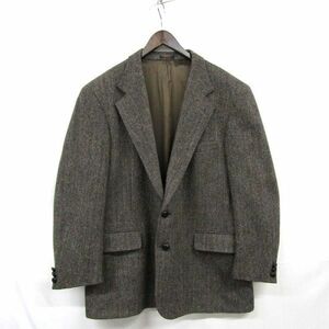 サイズ ？L~ Harris Tweed michael/ sterns ツイード ウール テーラード ジャケット ブレザー ハリスツイード 古着 ビンテージ 3A3004