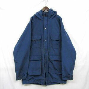 USA製 ビック サイズ XL 程度 80s 90s Woolrich マウンテン パーカー ナイロン ブルゾン ウールリッチ ブルー 古着 ビンテージ 3M0102