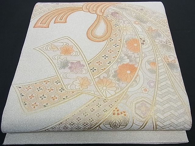 ヤフオク! - 平和屋着物□太鼓柄袋帯 総刺繍 スワトウ相良刺繍 吉祥花鳥...