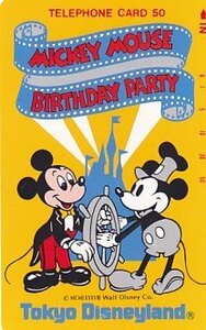 . Tokyo Disney Land Mickey Mouse BIRTHSDAY PARTY телефонная карточка 