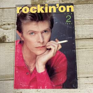 SA10-158 # rockin'on locking * on 1983 год 2 месяц # обложка : David * bow i/ Kate * втулка * retro * Junk [ включение в покупку не возможно ]