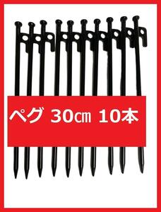 【匿名配送】スチールペグ 30㎝ 10本 強風時も安心　安定感抜群！1-1