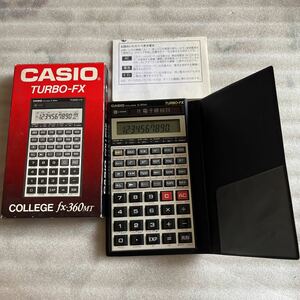 [ finest quality beautiful goods ]CASIO Casio TURBO-FX COLLEGE fx-360MT count machine . chronicle chemistry student school exclusive use with cover! origin box attaching!