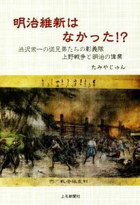 明治維新はなかった！？ 渋沢栄一の従兄弟たちの彰義隊　上野戦争と明治の偉業／たみやじゅん(著者)