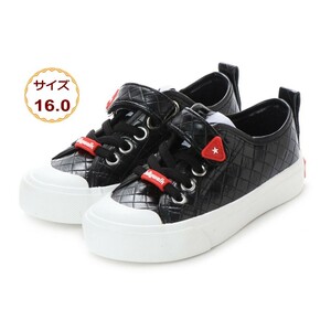 16.0см Black Jolie Walk Jolly Walk Kids Casual Sneakers Кожаная детская школа для детской школы девочки JW811-Blk-160