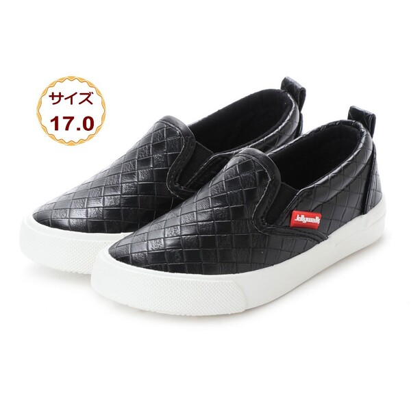17.0cm レザータイプ ジョリーウォーク Jolly Walk 子供用 カジュアル スニーカー 保育園 幼稚園 小学校 女の子 JW812-blk-170