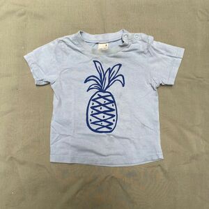 【難あり】petit man プティマイン Ｔシャツ 80サイズ 半袖 コットン ブルーグレー 半袖Tシャツ