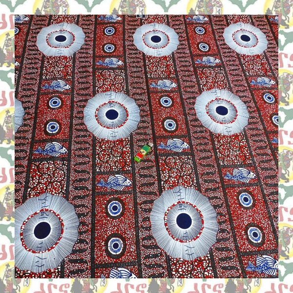 【SALE/270cm x 110cm/3ヤード】アフリカンプリント生地 barg-k07 アフリカ布 アフリカ生地 ゴールドプリント アンカラ キテンゲ パーニュ