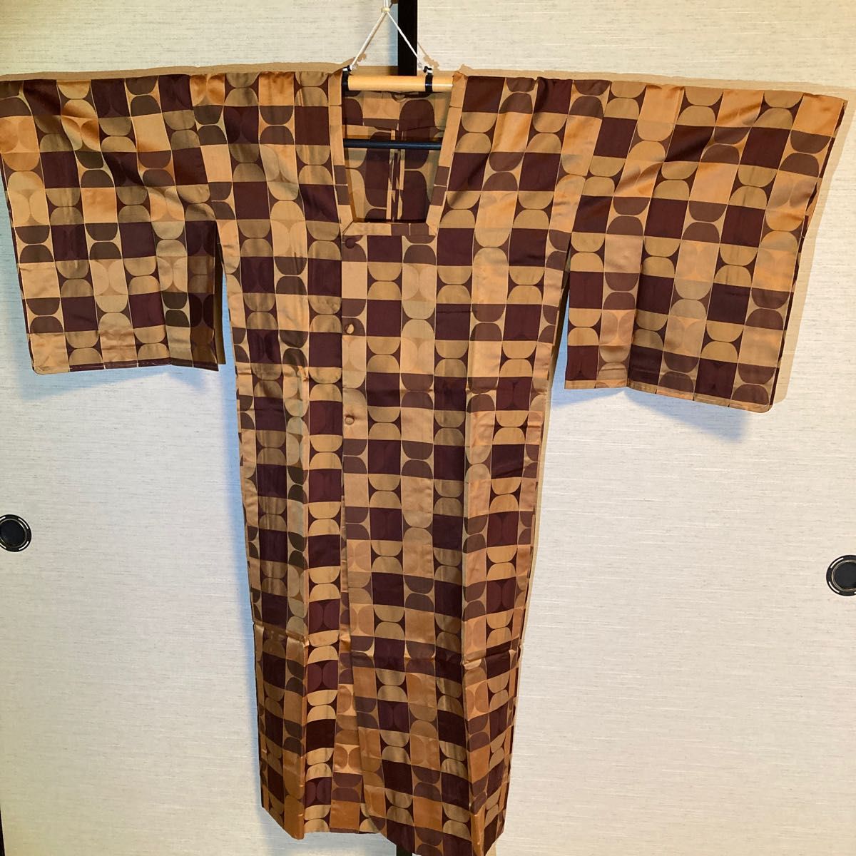 美品! 琉球模様 道中着雨コート 】☆青山みとも謹製☆手洗いOK-