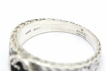 1T542☆GUCCI グッチ☆ インターロッキング シルバー 925 リング 23号 美品 【ニューポーン】_画像3