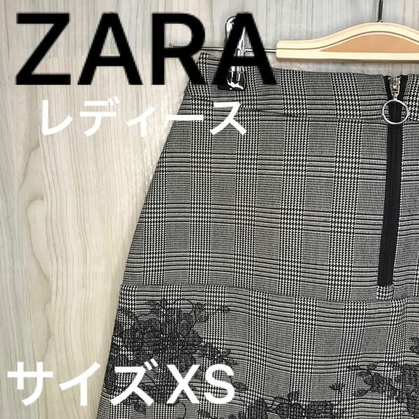 ザラZARA チェック　ミニスカート