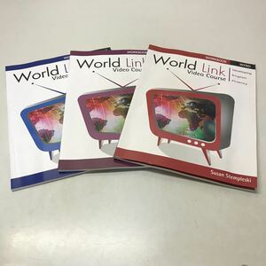 Q03◆World Link Video Course 3冊セット INTRO・BOOK1・BOOK2 Susan Stempleski 英語 英会話 問題集 ワークブック 230522