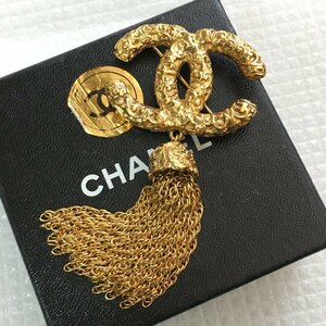  хорошая вещь прекрасный товар в коробке Vintage CHANEL Chanel брошь бахрома кисточка здесь Mark 93A IW305AA02CHNL