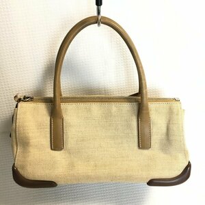 良品 PRADA プラダ ミニボストン バッグ キャンバス×レザー ハンドバッグ キーリング キーホルダー付 IW305AB02PRD_60