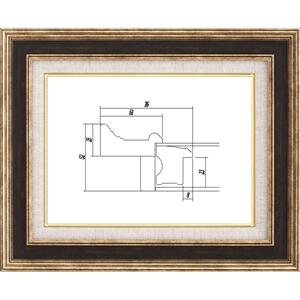 額縁　油絵/油彩額縁 アクリル付 8159-TO P4号 ゴールド/ブラウン