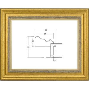 額縁　油絵/油彩額縁 アクリル付 8164-TO P4号 ゴールド