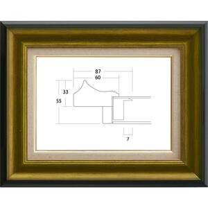 額縁　油絵/油彩額縁 アクリル付 8167-TO M6号 ゴールド/ブラック