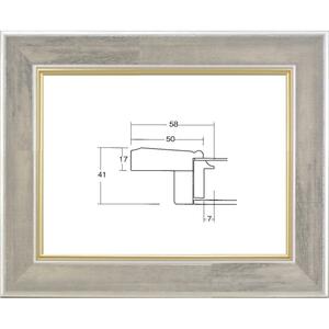 額縁　油絵/油彩額縁 アクリル付 8163-TO M6号 チャコール(グレー)