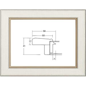 額縁　油絵/油彩額縁 アクリル付 8163-TO F6号 ホワイト