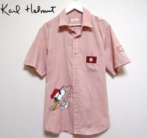  beautiful goods KarlHelmut PEANUTS Karl hell m Peanuts collaboration item baseball Snoopy print Baseball design shirt short sleeves men's wear 