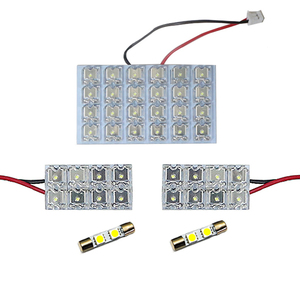 メール便送料無料 スペーシアカスタム MK32S LEDルームランプ FLUX 5Pセット 44発 スズキ 室内灯 ルームライト 車内灯