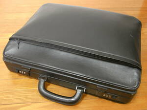 西ドイツ製 大きめ OFFERMANN オファーマン本革 レザー アタッシュケース ビジネスバッグ ブリーフケース 書類鞄 メンズ 黒 アコーディオン