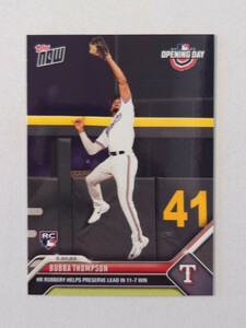 topps now card Bubba Thompson Texas Rangers #8 MLB 2023 トップスナウ カード バッバ・トンプソン テキサス・レンジャーズ