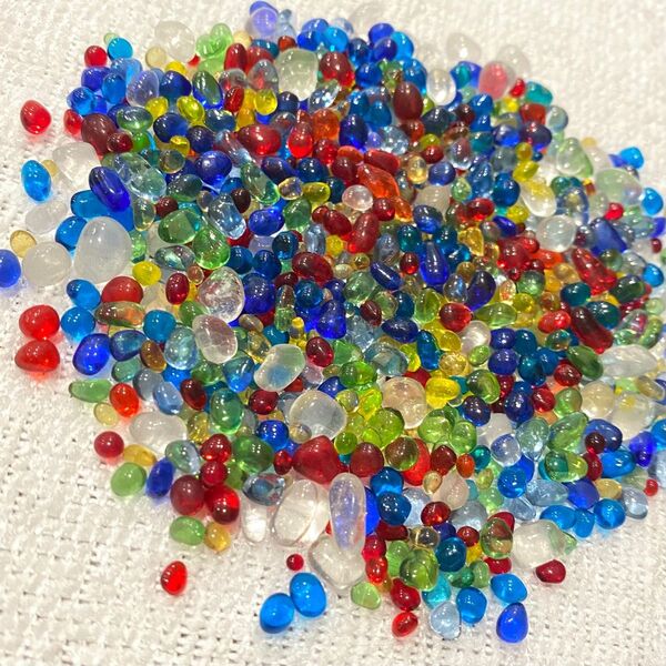 ガラス 粒 極小 ハンドメイド レジン ネイル アート カラフル