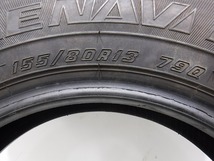 155-80R13 9.5-9分山 グッドイヤーアイスナビ6 2019年製 中古タイヤ【4本セット】送料無料(AS13-2653）_画像5