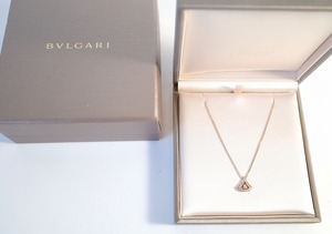  unused BVLGARY necklace lady's ti-va Dream diamond necklace 750PG pink gold BVLGARIpave diamond 