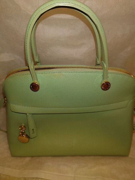 【週末価格】FURLA フルラ パイパー ミントグリーン Mサイズ ハンドバッグ ショルダーバッグ 2way