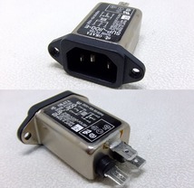 美品/1ヶ月保証！OKAYA製 ACインレット付 小形ノイズフィルター 定格電流：10A SUP-J10G-E_画像2