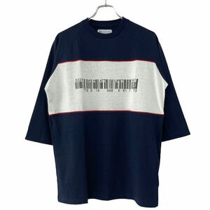 【未使用品 AZ by junhashimoto エーゼイバイジュンハシモト プリントTシャツ カットソー トップス】ネイビー 紺 Sサイズ