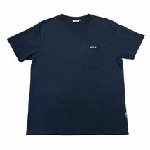 FILA フィラ 半袖Tシャツ 刺繍 ネイビー L_画像1