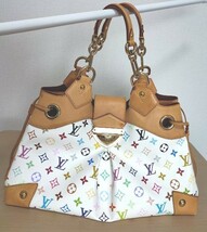 ●LOUIS VUITTON●ハンドバッグ●モノグラム マルチカラー ウルスラ ブロン●USED!!_画像5