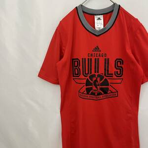 美品 adidas NBA CHICAGO BULLS アディダス シカゴ ブルズ インナー アンダーウェア Tシャツ トレーニング レッド サイズL