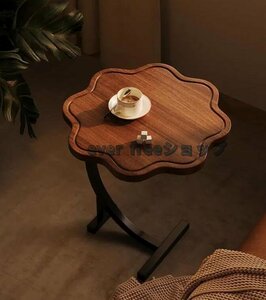 新入荷★ 実用 オリジナル高級花びら雲形サイドテーブル別荘ナイトテーブルリビング北欧木製 コーヒーテーブル 贅沢