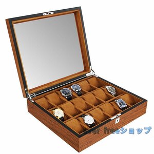  powerful recommendation * high class arm clock case wristwatch 18ps.@ storage wristwatch storage case arm clock case collection case wooden on Lee one clock case storage case 