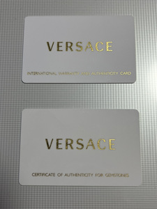 即決　VERSACE　ベルサーチ　本物　正規品　無記入　国際　保証書　ギャランティカード　オープン　ギャラ　腕時計　時計　付属品