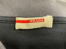 PRADA SPORT プラダスポーツ 鹿子地 ポロシャツ 切替ポロシャツ 半袖 ポロシャツ ネイビー系 XL_画像4