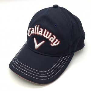 キャロウェイ キャップ ネイビー×白 立体ロゴ刺しゅう つばステッチ FR ゴルフウェア Callaway