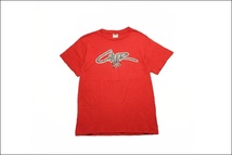 【S】 FRUIT OF THE LOOM BEST グルーツオブザルーム Tシャツ 赤 両面 プリント CHEER AMERICA ビンテージ USA 古着 オールド IB921_画像1
