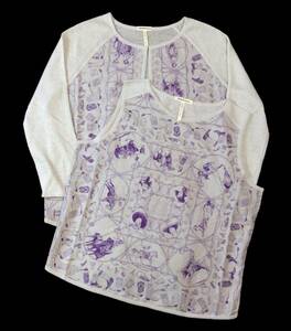 HERMES Hermes Margiela period ITALY made ensemble cardigan tops knitted sweater total pattern kau Boy pattern light purple series M (ma)