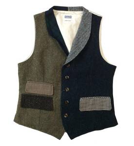 BEAMS BOY Beams Boy wool tweed k Lazy switch the best gilet jacket lady's (ma)