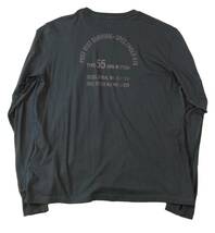 DIESEL ディーゼル 22AW T-JUBIND-LS-SLITS 袖プリント 長袖Ｔシャツ カットソー バックプリント グレー メンズ XL_画像2