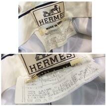HERMES エルメス ITALY製 ウール×モヘヤ ツータックスラックス パンツ グレー メンズ 54_画像10