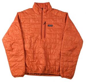 Patagonia パタゴニア Nano Puff Half zip pullover ナノパフ ハーフジップ プルオーバージャケット プリマロフト 中綿 オレンジ メンズ L